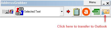 Click your destination icon on toolbar. Example: Outlook.