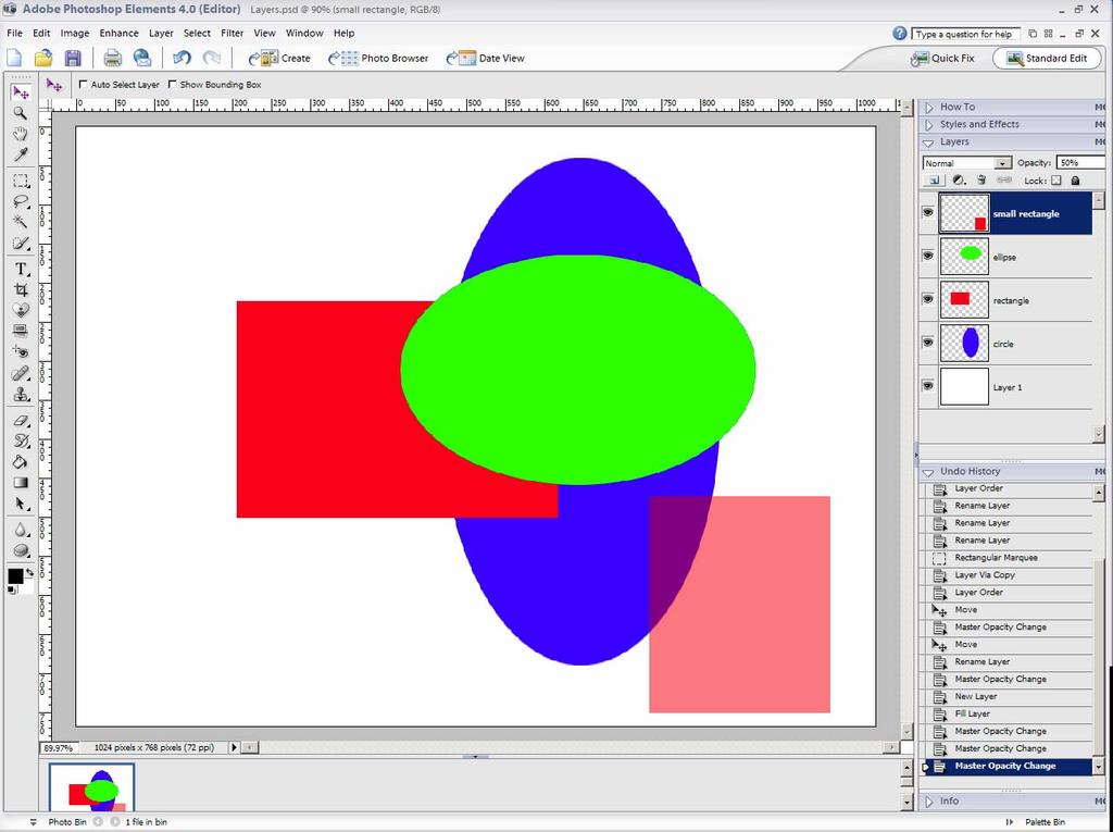 Create New Layer icon Opacity Figure Eight Step Seventeen Let s review the items we have learned in this tutorial.