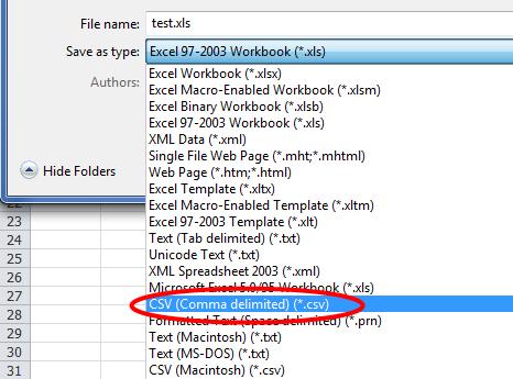 Now the variables are in a spreadsheet file in Excel format, but Crimson 3.0 is unable to read Excel files directly.