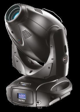 MAX L MULTI-FUNCTION HYBRID MOVING HEAD FEATURING BEAM, SPOT AND WASH PROJECTIONS Lamp: Philips MSD PLATINUM 16R 330 W (16,000 Lumens) _ Color temperature: 8000K _ Remote lamp On-Off _ Average lamp