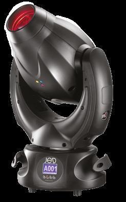 JED HYBRID LED MOVING HEAD WITH ADVANCED COLOR SYNTHESIS 60 W RBL (Red, Blue, Lime green) LED Custom built optical group _ 2-19 zoom range (Beam-Spot mode) _ 4.