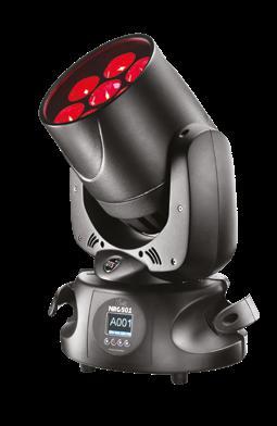NICK NRG 501 THE MOST VERSATILE AND COMPACT LED BEAM LIGHT 7 Full Color (RGBW) LEDs 3.