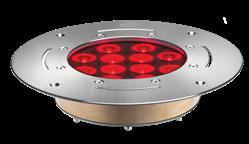 HELIOS BRONZE 12 FC IP68 POWERFUL UNDERWATER PROJECTOR HELIOS BRONZE 12 FC HELIOS BRONZE 12 R FC 12 Full Color (RGBW) LEDs Lumens: 4,800 @ 700mA LED lifespan: 50,000 hours (70% lumen output) 4 lenses