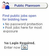Public Projects Accessing the Public Planroom can be done by first selecting the [Go] button.