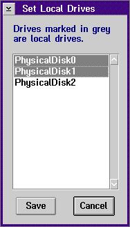 Installing on OS/2 Systems without LAN Server Advanced The Set Local Drives dialog appears. Physical disk devices are listed in the order reported to the operating system.