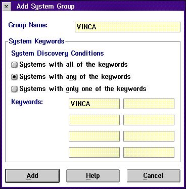 Step 6: Install and Configure NetFinity The Add System Group dialog box appears. 10. In the Group Name field, type an appropriate name. 11.