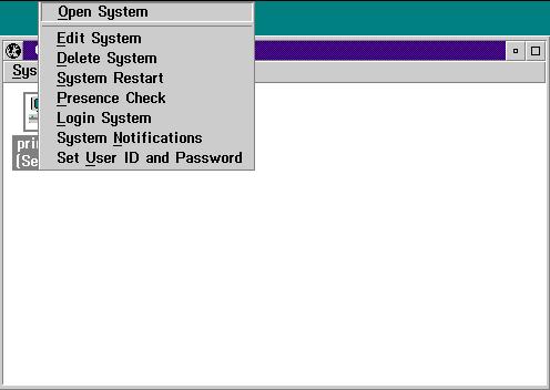Installing on OS/2 Systems without LAN Server Advanced 15. From the System menu, choose Discover Systems.