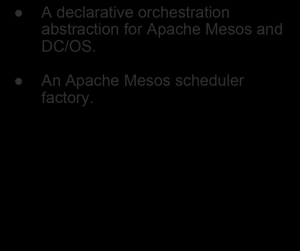 DC/OS SDK A declarative orchestration