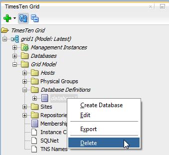 Working with databases Figure 2 84 Select Delete The Delete database definition dialog displays. Locate the Yes button. Click Yes.