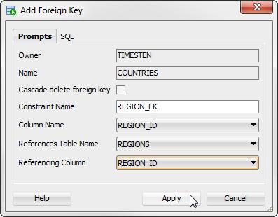 If specified, when rows containing referenced key values are deleted from a parent table, rows in child tables with dependent foreign key values are also deleted. 4.
