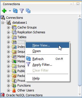Working with views Figure 4 61 Select New View The New View dialog displays. Locate the View Name text field. 2. In the View Name text field, type a name for the view. 3.