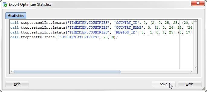sql file, you can import your table statistics by opening the.sql file in SQL Developer and running the script file.