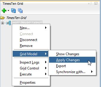 Working with the grid model 1. Right-click the name of your grid, select Grid Model, then select Apply Changes.