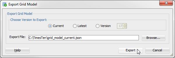 Working with the grid model Figure 2 34 Click Export The Verifying File Location progress dialog displays. If SQL Developer displays an error message, troubleshoot the error.