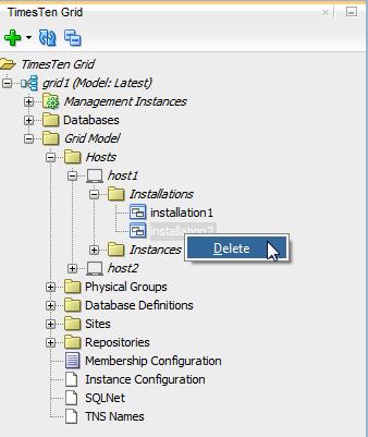 Working with management instances Figure 2 56 Select Delete The Delete Installation dialog displays. Locate the Yes button. 2. Click Yes.