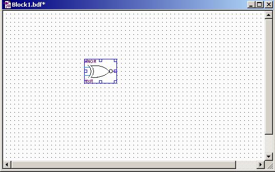 22 After clicking on OK in the Symbol window, a floating image of an XNOR gate will appear in the schematic window. As you move the mouse, the symbol will follow.