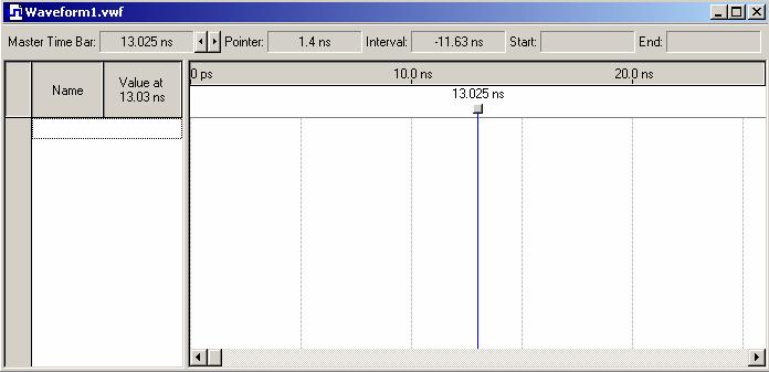 42 An empty waveform editor window will appear, as shown below.