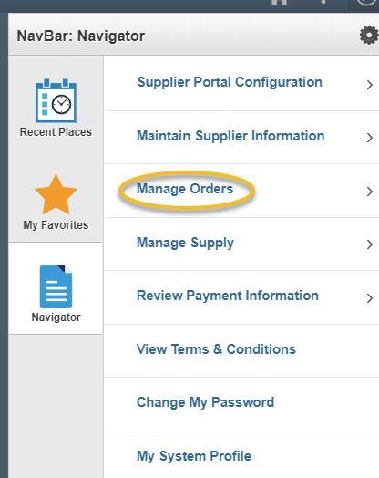 Click Manage Orders / Purchase Orders You can search by date range to show