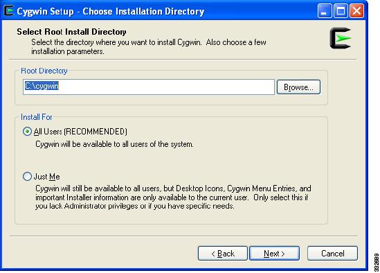 Running the Pre-Upgrade Utility Figure 3 Select Root Install Directory Screen Step 6 In the Root Directory field, browse to the root directory that you