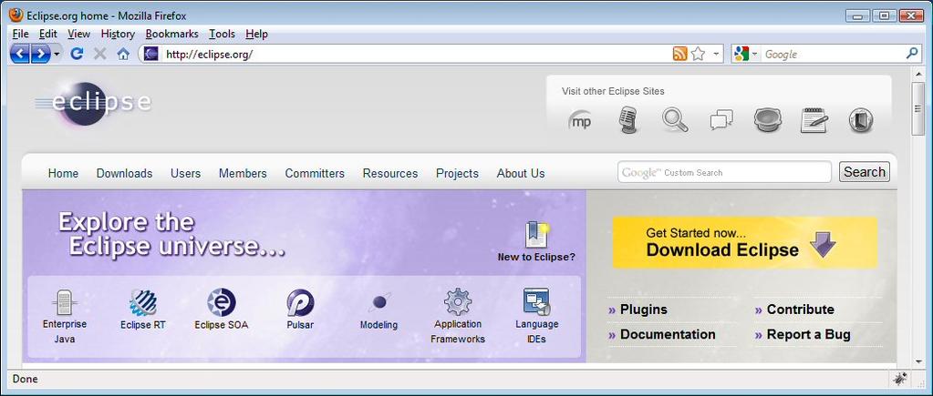 Installing Eclipse Overview Eclipse is a free open source IDE for Java. Also supports HTML, CSS, JavaScript, C++, PHP, Python, etc. http://eclipse.