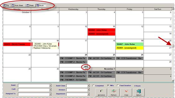 PM and Work Order Calendar Utility PM and Work Order Calendar Utility To open the PM Calendar: 1. From the menu bar at the top of the erportal Home Page, select PMs > PM Calendar.
