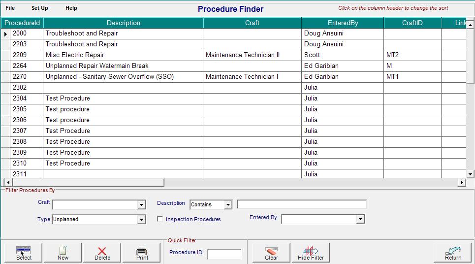 Adding and Editing Procedures: The Procedures Tab Adding and Editing Procedures: The Procedures Tab If you need to make any adjustments to the procedure(s) you added in the original Work Order Entry