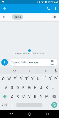 Add Recipient Attachments Text message field Sending