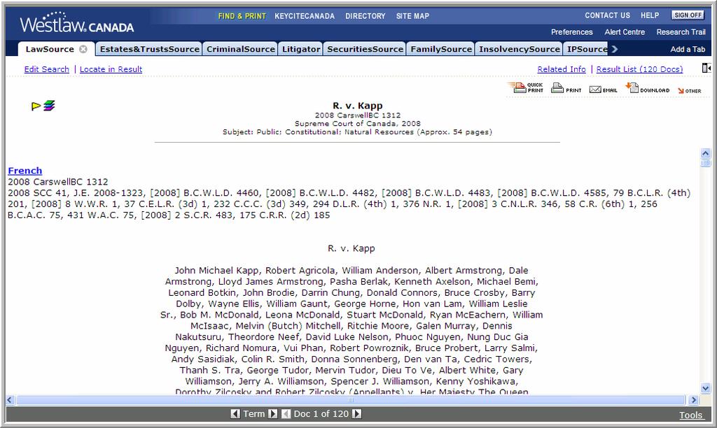 Full screen view (Figure 7-2) presents information on the full width of the page enhancing its online readability.