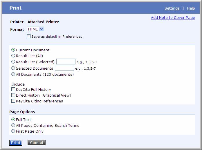 The Print Web Page Dialog page is displayed (Figure 8-3).