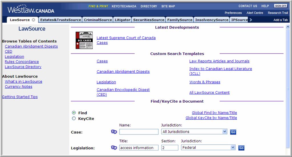 Find a Document by Name/Title When you want to retrieve a current statutory provision, rule, or regulation and you know its name/title, use