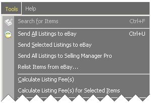 Chapter 3 Sending and Printing Your Listings May 25, 2005 3)SENDING YOUR LISTINGS TO EBAY There are a number of ways for you to send your