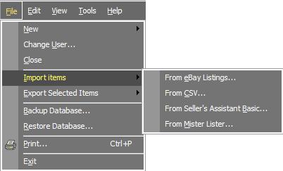 ebay Turbo Lister User Guide Version: 1.0 1)IMPORTING LISTINGS For your convenience, Turbo Lister makes it possible for you to import listings from a variety of different sources.