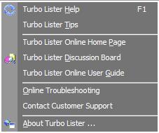 ebay Turbo Lister User Guide Version: 1.0 Contact Customer Support Allows you to contact Turbo Lister support engineers by E-mail.