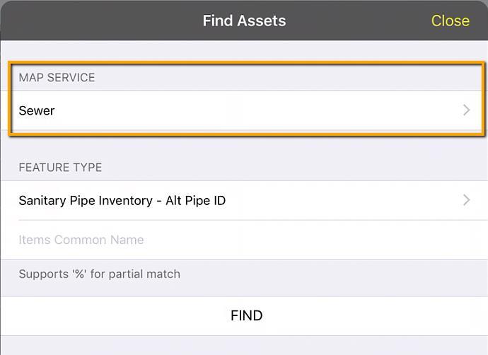 The form is opened so that any further edits can be made: Searching for Assets The Lucity ios map application also allows searching for an asset based on full or partial common Id of the asset.
