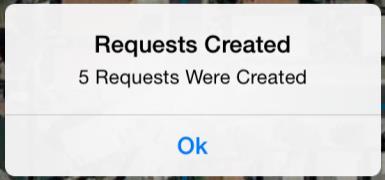 The Create Request function creates one request for each item.
