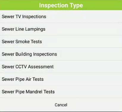 Creating an inspection from the identify dialog will create an inspection for the current