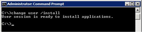 1. Preparing the Installation Windows Server terminal server must be switched to installation mode before the
