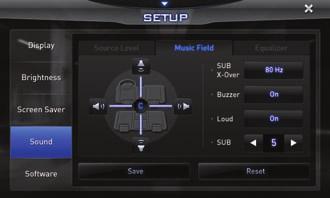 custom presets, real time analyzer, individual source level adjustment, variable subwoofer level control w/
