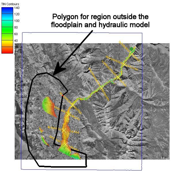 Figure 4-1: Creating a polygon for regions outside the model extents 18. Switch to the Map module 19. Select Feature Objects Build Polygon 20. Select OK to use all arcs 21.