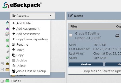 This will allow you to view the file within ebackpack without ever having to download the file.