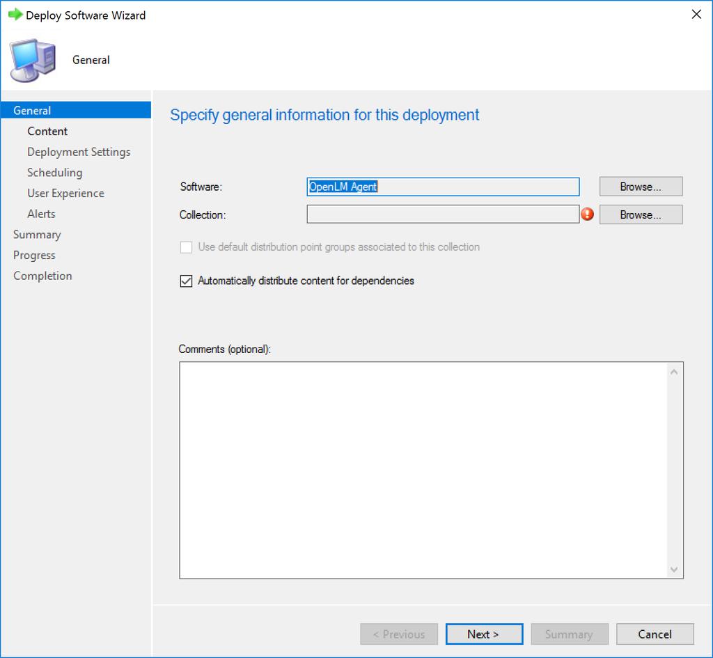 OpenLM Agent Installation V4.2.12 and Up 23 Deploying the Application to Target Workstations 1.
