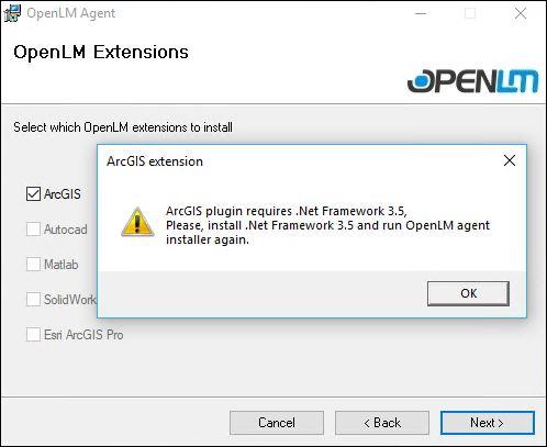 OpenLM Agent Installation V4.2.12 and Up 6 Figure 5: The OpenLM Extensions screen. 1. The installer automatically checks for the presence of licensed software packages.