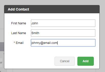 Contacts added at this stage will be added to your recipient list so you can manage your emails, donations and