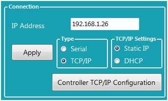 12 Operation Instructions Operation Instructions 13 Setting up TCP-IP - DHCP 1. Default the Controller. See Restore Factory settings on page 11. The default TCP/IP mode will then be set to DHCP. 2.