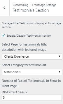 9.6.8 Service Section To Setting Frontpage Service Section of theme.
