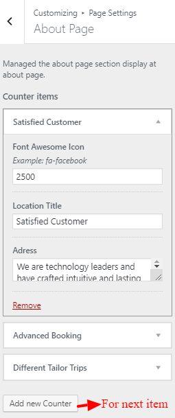 9.8 Page Settings In Page Settings, we have following sections:- To Setting this options, follow these steps:- Go to Dashboard, Appearance => Customize => Page Settings Open each section and start to