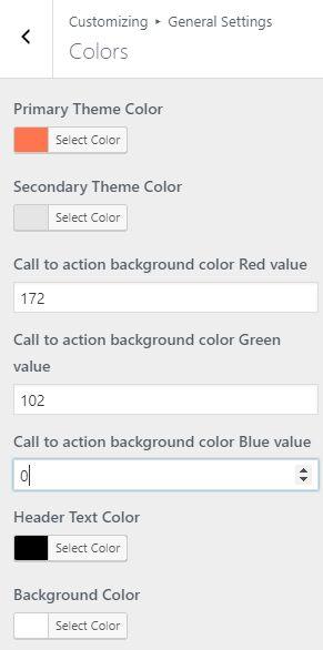 To Setting this options, follow these steps:- Go to Dashboard, Appearance => Customize => General Settings Open each section and start to set content and filled up fields as per your requirement. 9.