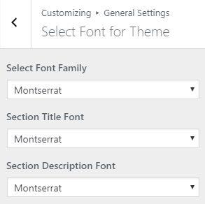 9.2.4 - Select Font for Theme This themes give you unlimited Google font(more than 600+).
