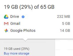 Storage Space Google Drive gives you 15 gigabytes of free space.