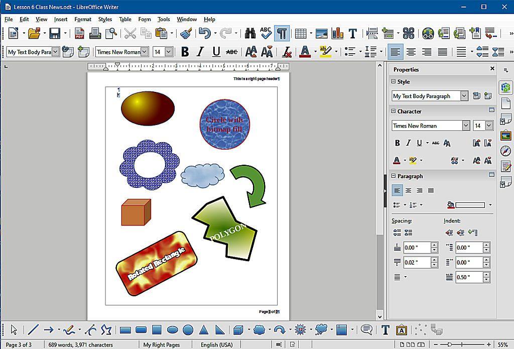 Lesson 6 - Adding Graphics The drawing tools used in LibreOffice Writer are shared by the LibreOffice Drawing program that